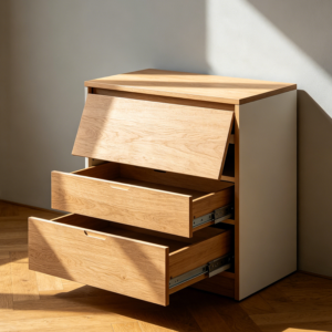 Shoe Cabinet with Flip Front Panels and Drawers
